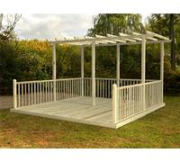 Edecks The Queen Elizabeth Wooden Garden Pergola & Decking Set (4.2M X 4.2M)