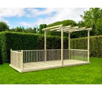 Edecks The Queen Victoria Wooden Garden Pergola & Decking Set (5.4M X 2.4M)