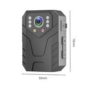 EDEDE Body Camera, 4K Mini Body Camera Full HD 1080P 2 Inch IPS Touch Screen Night Vision Video Recorder Security Guard Police Body Mini Cam(4KHD 1080P 30FPS)