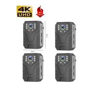 EDEDE Body Camera, 4K Mini Body Camera Full HD 1080P 2 Inch IPS Touch Screen Night Vision Video Recorder Security Guard Police Body Mini Cam(4PCS)