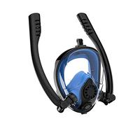 EDEDE Diving Equipment, Diving Mask Mask Underwater Anti Fog Full Face Snorkeling Mask For Women Men Kids Swimming Snorkel Diving Equipment(Black Blue,S/M)