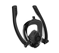 EDEDE Diving Equipment, Diving Mask Mask Underwater Anti Fog Full Face Snorkeling Mask For Women Men Kids Swimming Snorkel Diving Equipment(Black Black,S/M)