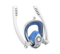 EDEDE Diving Equipment, Diving Mask Mask Underwater Anti Fog Full Face Snorkeling Mask For Women Men Kids Swimming Snorkel Diving Equipment(White Blue,L/XL)