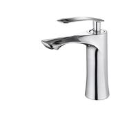 EDEDE Kitchen Faucet, Bathroom Basin Faucet, Deck Mounted Black Chrome Gold Luxury Sink Tap, Single Hole Water Tap Hot And Cold Basin Mixer for Kitchen Sink, Bar, Farmhouse, Laundry(MP19-1 sliver)