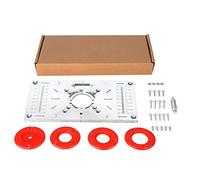 EDEDE Palm Router Trimmer, Multifunctional Aluminium Router Table Insert Plate For Electric Wood Milling Trimming Machine Woodworking Benches Router Tool(B)