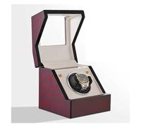 EDEDE Small Safe Box Wooden Automatic Watch Winder Box Finrprint Touch Silent Mechanism Movement Watch Winder Boxes Wristwatch Collecting Tools for Home,Office,Hotel,Travel(Rosso)