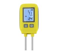 EDEDE Soil Test Kit, 4 in 1 Soil Tester LCD Backlight Soil Fertilizer Nutrient Detector Soil Temperature Meter for Farm for Gardening, Lawn, Farming