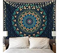 Edeesky Boho Mandala Tapestry Aesthetic Wall Hanging Psychedelic Hippie Butterfly Tapestries Vintage Wall Art Home Decor for Bedroom,Living Room,Dorm(Green)