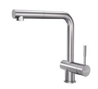 Edel & Bach Premium Kitchen tap, Precision-cast from SUS304 Stainless Steel, Featuring a 120° Swivel spout, Pull-Out Sprayer, and Brushed Finish (Stainless Steel)