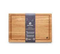 Edeldings Oak & Ash Wood Striped Chopping Board, 30 cm, Handmade, Reversible, Unique Design