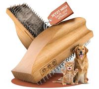 Edelhaar Pet Brush Size L for Horses Dogs and Ponies Pet Hair Brushes Comb Straightening, Dirt and Loose Hair Removal Massage Curry Comb Coat Changing Grooming and Gift