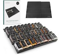 EDELHAUS Spice Drawer Organizer - Expandable Spice Rack for Drawer, Black Seasoning Organizer for Drawer Spice Organizer, Spice Organization Seasoning rack insert for Cabinet (Jars Not Included)