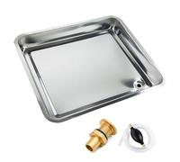 Edelhl Lar Oil Catcent Tray with Drain Hole - Kitchen Sink Draining Mat for Dish Drying Rack & Tea Table (49.5 x 34.5cm / 19.5 x 13.5in)