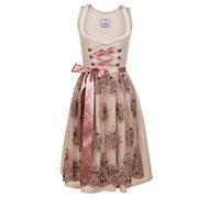 Edelnice Trachtenmode Bavarian Women's Designer Midi Dirndl Cécilia Dress 2-Pieces + Apron Size US2-US24 - Off-white - X-Small