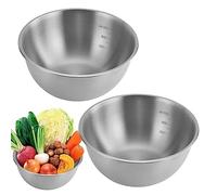 Edelstahl-Rührschüssel, Obstsalat, spülmaschinenfeste Rührschüssel, Schüssel zum Kochen kalter Nudeln mit Skala für den Haushalt, polierte, hochglanzpolierte Küchenschüsseln für die Zubereitung von