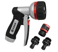 Eden 94833 Pro Metal 6-Pattern Front Trigger Garden W/Quick Connect Starter Set, HIGH Pressure Spray Nozzle for Hose