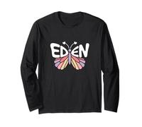 Eden Butterfly - Personalized Cute Name Word Art Long Sleeve T-Shirt