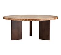 Eden Coffee Table Ø90 Brown Stone/ Dark Oak