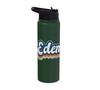 Eden First Name Girl Vintage Style 70s 80s Personalized Stainless Steel Insulated Water Bottle