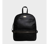 EDEN' Full Grain Small Leather Zip Top Backpack Assots London Black One Size