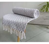 Rapport Home Eden 100% Recycled Cotton Throw 228 x 254cm Silver