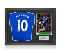 Eden Hazard Signed Chelsea 2000 Football Shirt. Icon Frame