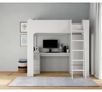 Eden High Sleeper Bed with Desk and Storage Flintshire Furniture Ltd Grey Single