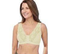 Eden House Ladies Cotton Lace Front Fastening Magic Bra Cream