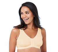 Eden House Ladies Front Fastening Bra Non Wired Magic Cotton Bra Beige 22