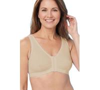 Eden House Ladies Front Fastening Classic Cotton Magic Bra Beige