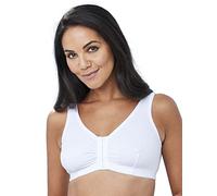 Eden House Ladies Magic Front Fastening Cotton Bra - Soft & Comfortable White 10