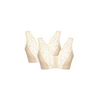 Eden House Ladies Pack of Two Lace Front Fastening Magic Bras