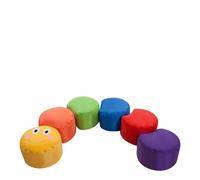 Eden Learning Spaces Explore Nature Carrie Caterpillar Multi-Seat Stool Bean Bag, Set of 6, For Nursery Educational Environments