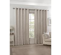 Emma Barclay - Fully Lined Curtains for Bedroom Living Room Jacquard Eyelet Two Panel Damask Curtains Eden Collection (90” x 72” Inch)(Cream)