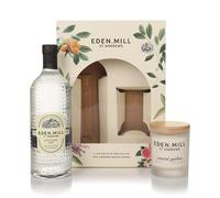 Eden Mill Gin Gift Set with Scented Candle, 70cl - Original Botanical & Handmade Coastal Garden Candle from Scotland - Charming Gifts for Women, Enthusiasts & Special Occasions