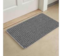 Eden Non Slip Washable Dirt Trapper Indoor Doormat - Kitchen Mats - Floor Mats - Grey 40X60 Cm