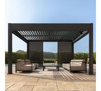 Eden Outdoor Pergola - Square - Grey Aluminium