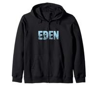 Eden Sea Waves - Personalized Name Ocean Beach Art Zip Hoodie