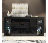 Eden Sideboard 164cm - Black with Gloss Doors
