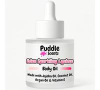 Eden Sparkling Lychee Body Oil - 30ml in Frosted White Glass Bottle - With 4 Natural Oils - Perfume Scent - Branded Gift Box - Vegan Friendly - Puddle of Wax - Made in the UK