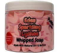 Eden Sparkling Lychee Whipped Soap Body Wash - 150g - Natural Oils and Butters - Fruity Scent - Vegan Friendly - Puddle of Wax - Made in the UK