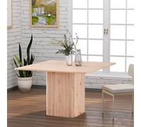 Eden Square 6 Seater Dining Table 120Cm - Ash Beige