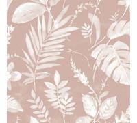 Eden Tane Leaf Wallpaper Muriva Light Pink One Size