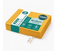 Eden Universal Floor Cleaning Cloths, 50 x 60 cm, Pack of 5 | Up to 50% absorbency, 80% viscose, 20% polypropylene, washable at 60°C, wet & dry use, easy to wring out