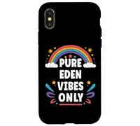EDEN Vibes Only Cute Retro Girls EDEN Name Case for iPhone X/XS
