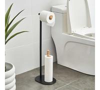 Eden & Willow 66cm Bamboo & Metal Toilet Butler: Easy-Reach, Rust-Proof Toilet Paper Holder