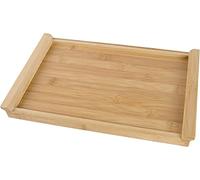 Eden & Willow E&W Natural Bamboo Tray for Serving - Eco-Friendly and Durable, Rectangle Tray for Snacks with Raised Edges - 33cm