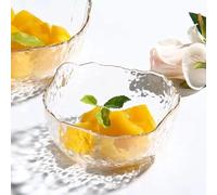 Eden & Willow E&W Wavy Gold Edge Glass Serving Bowls, Dishes for Salad, Fruits and Desserts (1, Small)