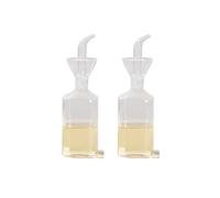 Eden & Willow Glass Olive Oil Bottle, Vinegar Cruet Bottle for Kitchen, Cooking Oil Dispenser with Non-Drip Spout (Medium, 2pcs)