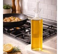 Eden & Willow Glass Olive Oil Bottle, Vinegar Cruet Bottle for Kitchen, Cooking Oil Dispenser with Non-Drip Spout (Large, 1pcs)
